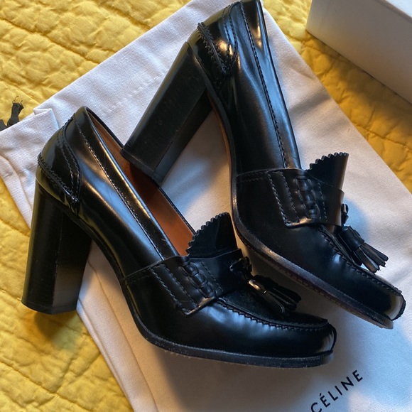 Celine Leather Round-Toe Loafers - Picture 2 of 3